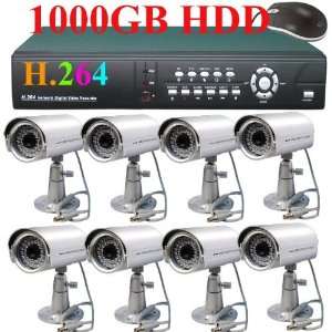   home security cctv dvr system 8 sony cameras h.264 net dvr dhl Camera