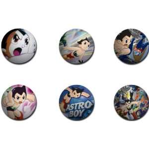   of 6 ASTRO BOY Captain Atom PINBACK BUTTONS 1.25 Pins / Badges Manga