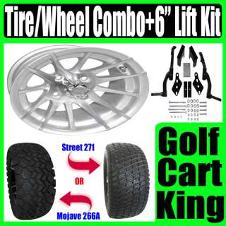 Club Car DS Golf Cart Lift Kit 12 Wheel and Tire Combo  
