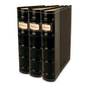 Bellagio Italia CD/DVD Storage Binders 3 Pack Black 