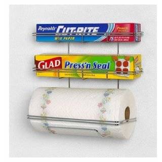 Chrome Wrap n roll Wall Mount Paper Towel Wrap Rack Kitchen Storage 