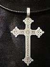 PENDANT ~PEWTER REVERSIBLE CHRISTIAN CROSS W/ NECKLACE  