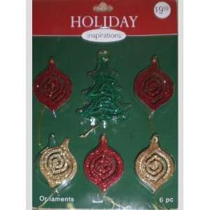   Spiral 3 D Christmas Bulb / Tree Ornaments   Set of 6: Everything Else