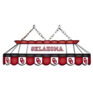   NCAA Oklahoma Sooners 40 MVP Full Size Stained Glass Pool Table Lamp