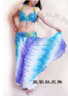 Belly Dance Skirt 2layer multicolor big circle skirt #B  