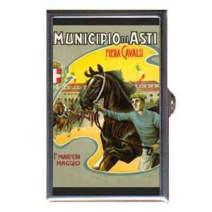  Horse Racing Old Italy Poster Coin, Mint or Pill Box Made 