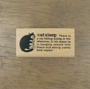 Decorative Stamps Rubber Stamp_Sleeping Cat  