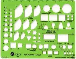Home Planning Layout Design Template Stencil  