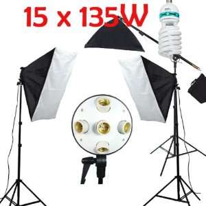   Continuous Light 3 Softbox Boom Stand Hair Lighting Kit Camera