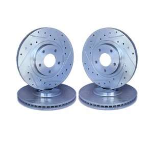   and Slotted Front and Rear Brake Rotors MINI COOPER TYPE S 07 08
