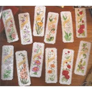  Cross Stitch Kit Flowers of the Month Bookmarks From 