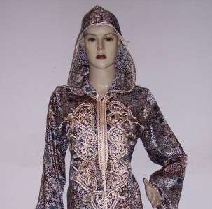 Moroccan Djellaba Satin Kaftan Caftan Abaya long Dress  