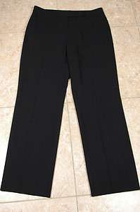 ESCADA black wool dress pants slacks flat front sz 38/6  