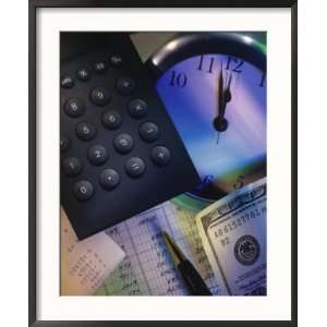  Calculator Over Clock, Spread Sheet and Money Photos To Go 