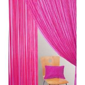  Bacati Fuschia (Hot Pink) String Curtain Panel