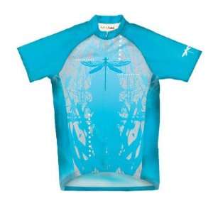  Primal Wear Womens Dragon Fly Blue Short Sleeve Cycling Jersey 