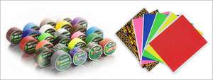 Colored and Patterned Duck® Brand Duct Tape Various Patterns and 