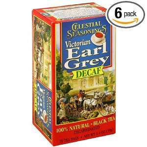 Celestial Seasonings Black Tea, Decaf Victorian Earl Grey, Tea Bags 