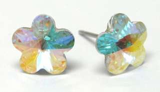  Genuine SWAROVSKI Crystal AB *Aurora Borealis* HYPOALLERGENIC Earrings