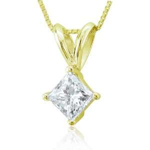   Solitaire Diamond Pendant Necklace (HI, I1 I2, 0.25 carat) Diamond