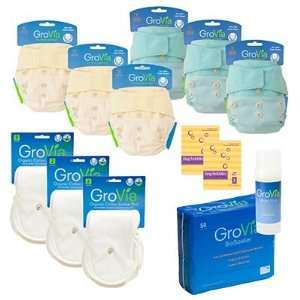  GroViaTM Boy Variety Cloth Diapering System Starter Kit 6 