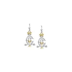  ZALES Christian Audigier Crystal Logo Drop Earrings in Two 