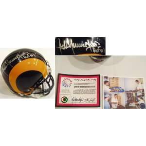  Jack Youngblood Signed Rams Mini Helmet w/HOF01: Sports 