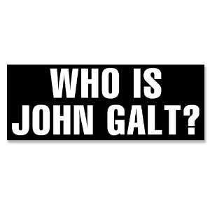  3x9 Libertarian Who is John Galt Bumper Sticker 