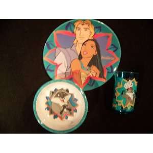 Pocahontas and John Smith 3 Piece Dinnerware Set  Kitchen 