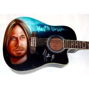 Keith Urban Autographed Signed Airbrush Guitar