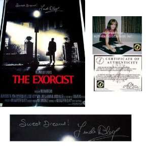 LINDA BLAIR Autographed THE EXORCIST Signed Poster & PROOF