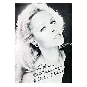 Michelle Phillips Autographed / Signed Black & White Celebrity 5x7 