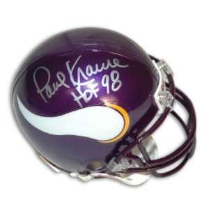 Paul Krause Autographed/Hand Signed Minnesota Vikings Mini Helmet with 