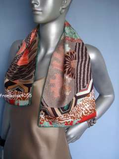   twill silk scarf EX LIBRIS EN KIMONOS foulard CARRE soie NEUF  