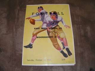1944 East High Woonsocket High School Football Program  