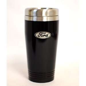   Official Travel Coffee Mug Cup Stainless Steel Black 16oz Automotive