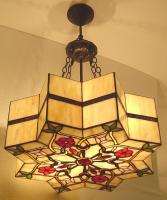 New Tiffany Style Stained Glass Garden Star Hanging Lamp Fast Free 