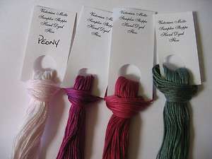 Over dyed embroidery floss sets; PEONY FLOWER COLLECTION, 4 skeins 