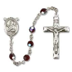  St. Francis Xavier Garnet Rosary Jewelry