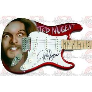 TED NUGENT Autographed Guitar Custom Airbrushed & Signed