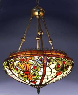 BAROQUE * NEW STAINED GLASS HANGING PENDANT LAMP  