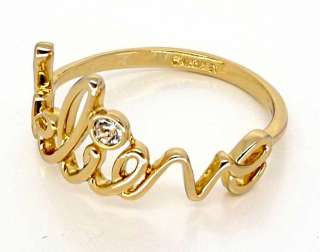 Disney Couture Gold Plated Believe Word Ring  
