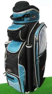 A99 golf 14way full length divider golf cart bag black/teal a08
