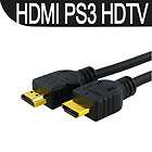 8M 6 Ft Golden Connector HDMI Cable For 1080p PS3 HDT