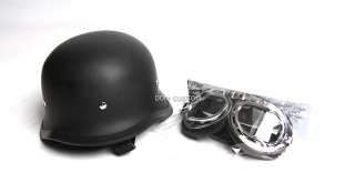 Military German goggles helmet retro motorcycle Black  