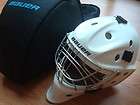   NME 9 Fit 2 Goalie Mask White Goal Helmet Certified Cat Eye Ice Hockey