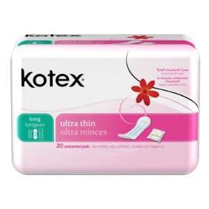   Kotex Ultra Thin Long Unscented Pads   20 ct