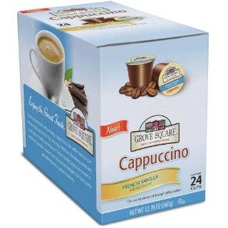 Grove Square Cappuccino Cups, French Vanilla, Single Serve Cup for 