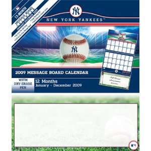   York Yankees 2009 12   Month Message Board Calendar