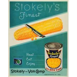   Frozen Food Spinach Golden Corn Cob Canned Food   Original Print Ad